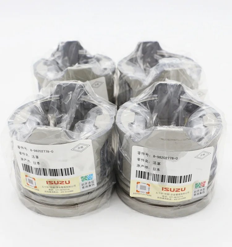 

Genuine Original Auto Parts 4JH1 4HG1NKR NLR ELF NMR QKR 8-98202778-0 8982027780 Engine System Piston Set