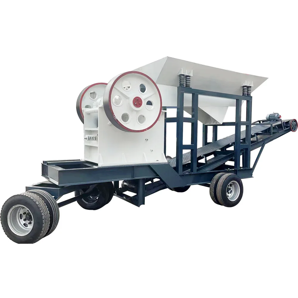 Portable Mobile Mini Stone Rock Crushing Machine Low Price Jaw Crusher for Sale
