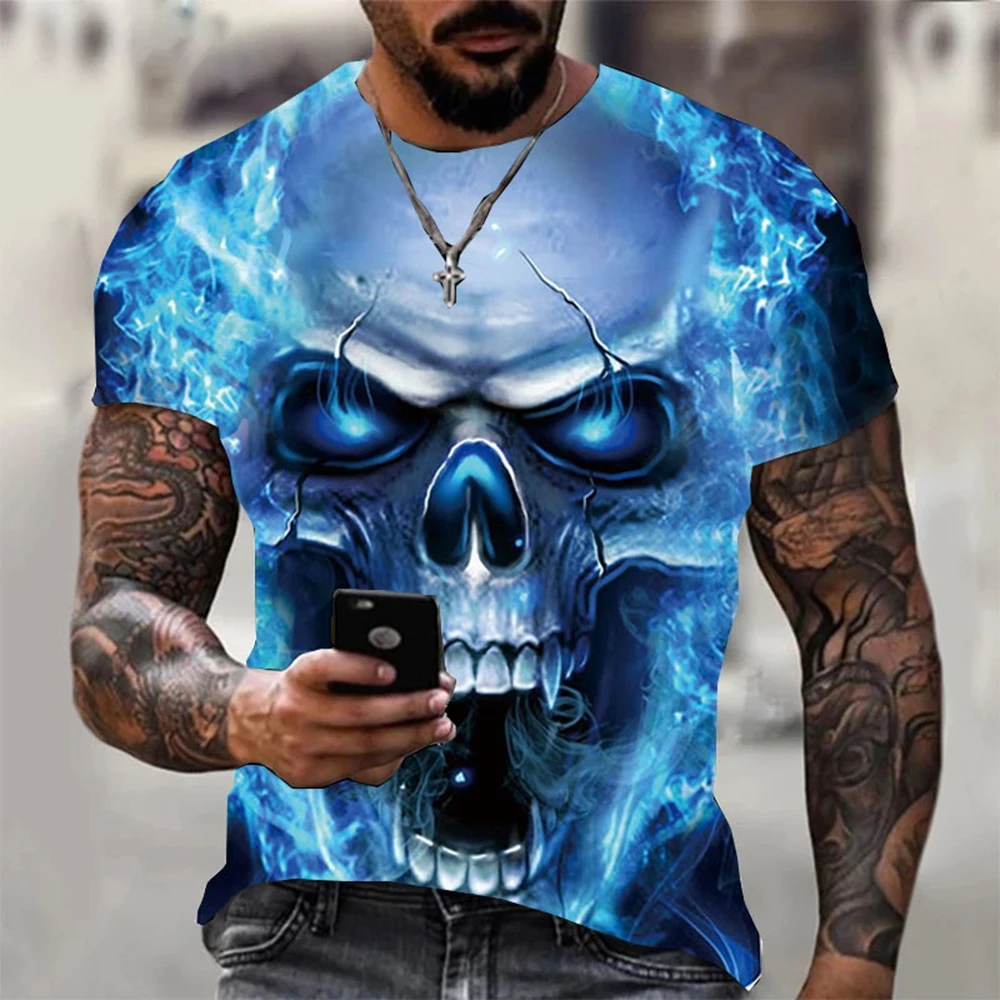 Men Gothic Skull Graphic T‑Shi - Men'S Fashion For Summer 2026 评论和价格