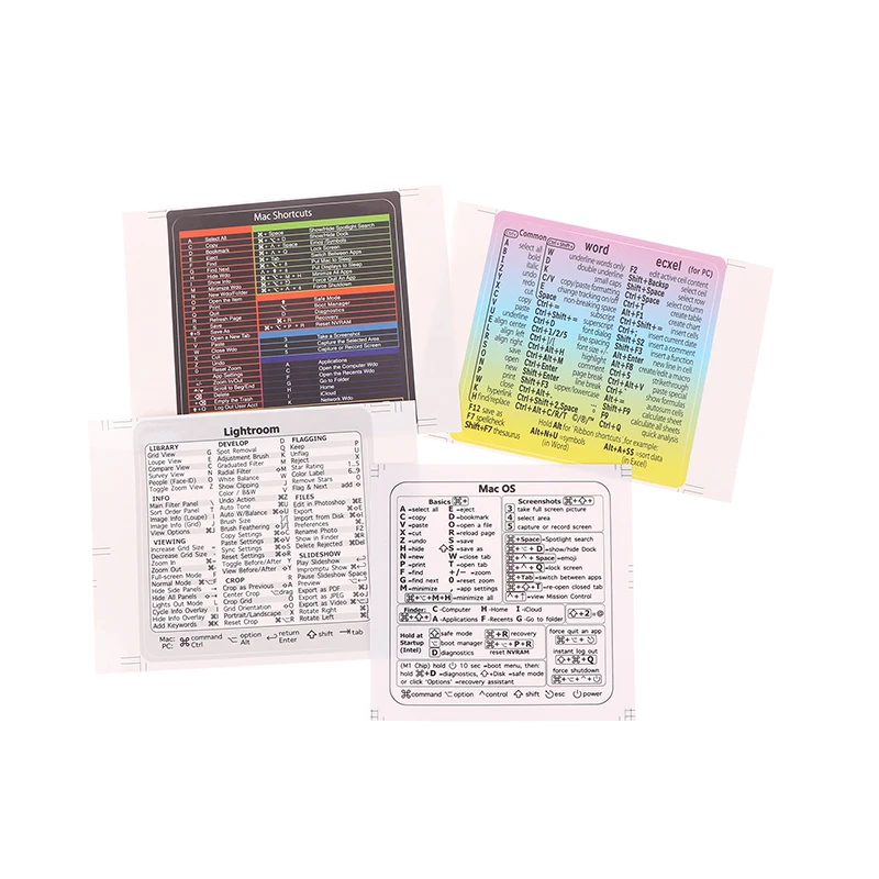 2pcs tastiera di riferimento per Computer tasti di scelta rapida Sticker Soft PC decalcomania della tastiera autoadesiva per Laptop Windows