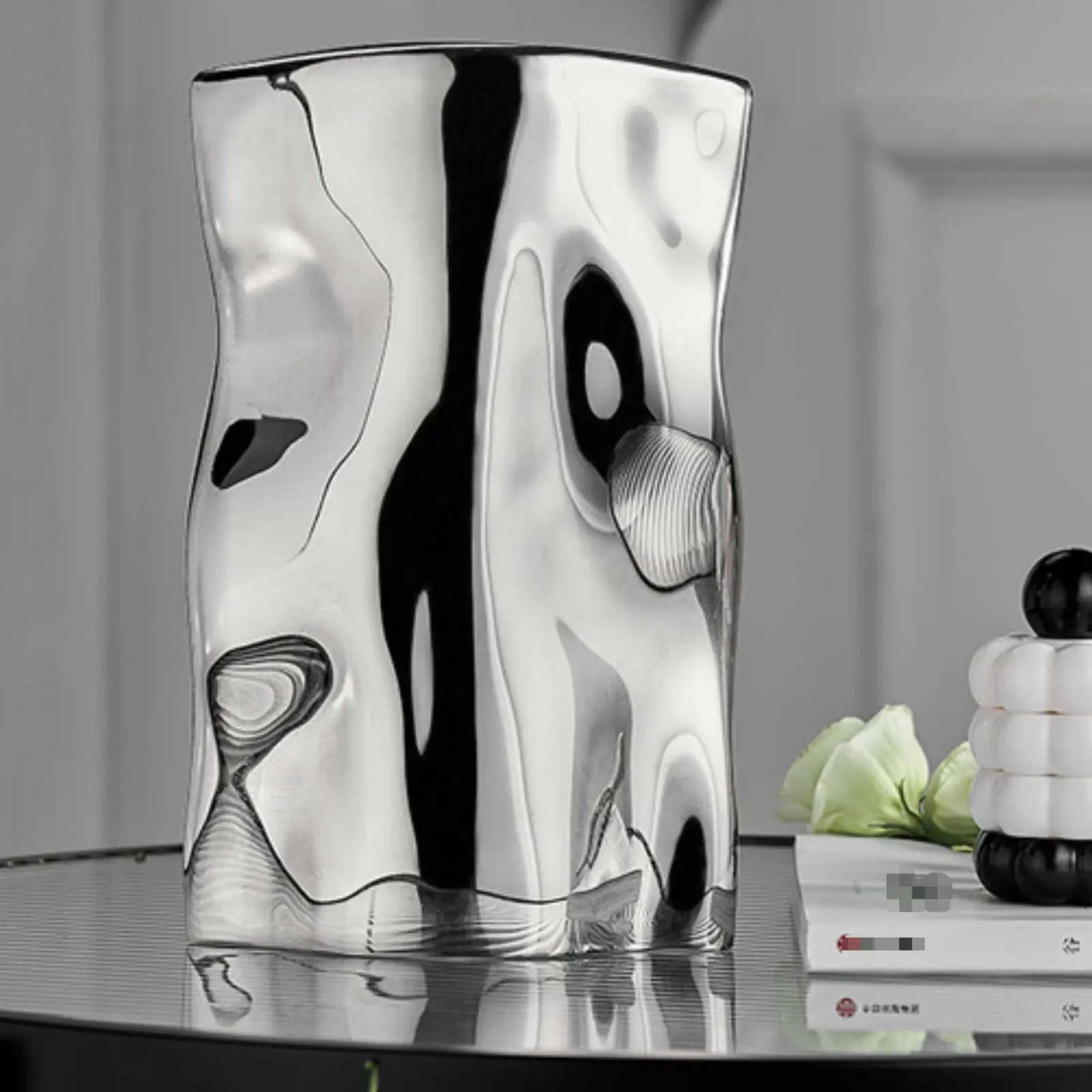 Nordic Flower Vase Luxury Look Modern Wavy Vase Home Decor Easy Room Accent Long-Lasting for Tabletop