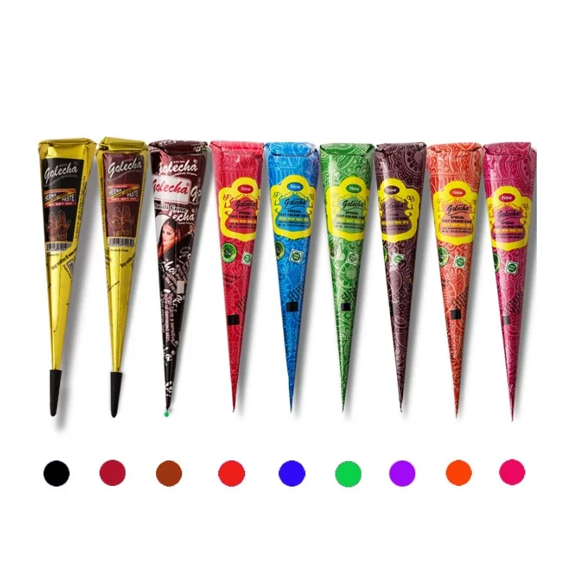 Multi-color Tattoo Paste Cone Temporary Drawing Tattoo Stencil Makeup Body Art Cream Waterproof Body Painting Paste 25g 1pcs