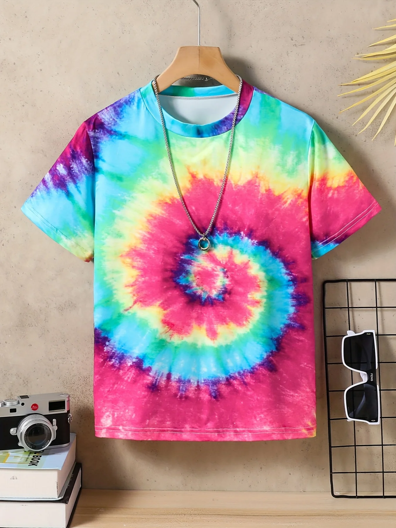 

Детская одежда, летняя футболка с 3D принтом тай-дай для мальчиков, повседневная детская футболка с круглым вырезом и короткими рукавами, детская футболка, одежда больших размеров