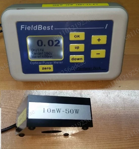 Laser Power Meter 0.5W-50W Range 10mW Resolution