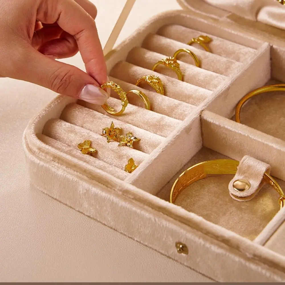 Rings Necklace Jewelry Packing Bag Bracelet Earrings Organizer Velvet Jewelry Holder Large Capacity Jewelry Storage Case