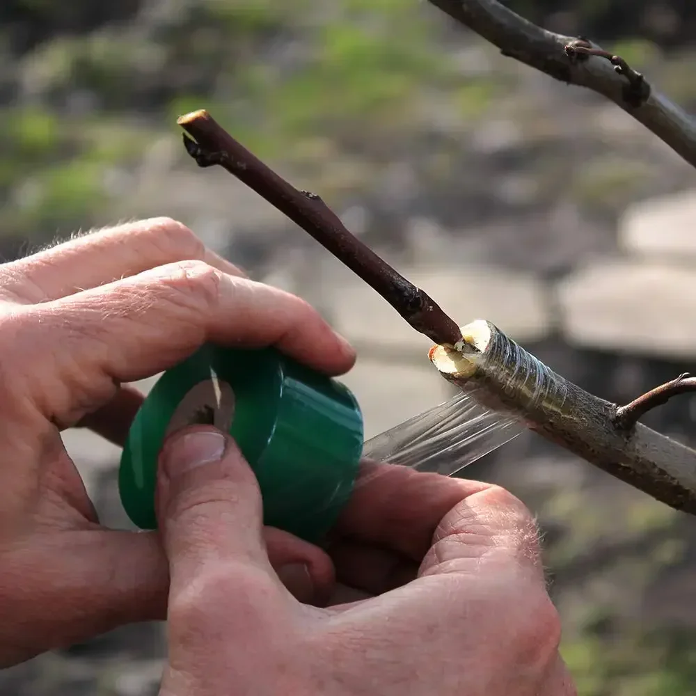 5 لفات تطعيم الشريط فيلم بولي كلوريد الفينيل ذاتية اللصق لمط واضح حديقة شجرة الفاكهة النباتات الشتلات الكرمة حامي التفاف Parafilm