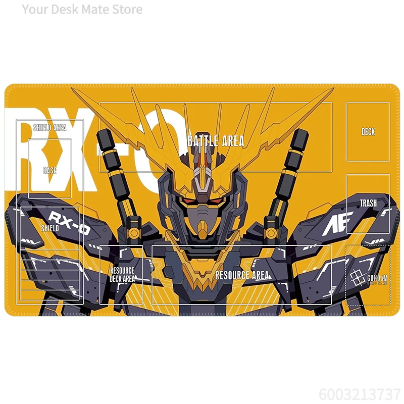 Amuro Ray Haman Karn Cartoon TCG Unicorn Gundam Single-player Card Playmat Rubber Set Exchange Battle Dish Table Mat