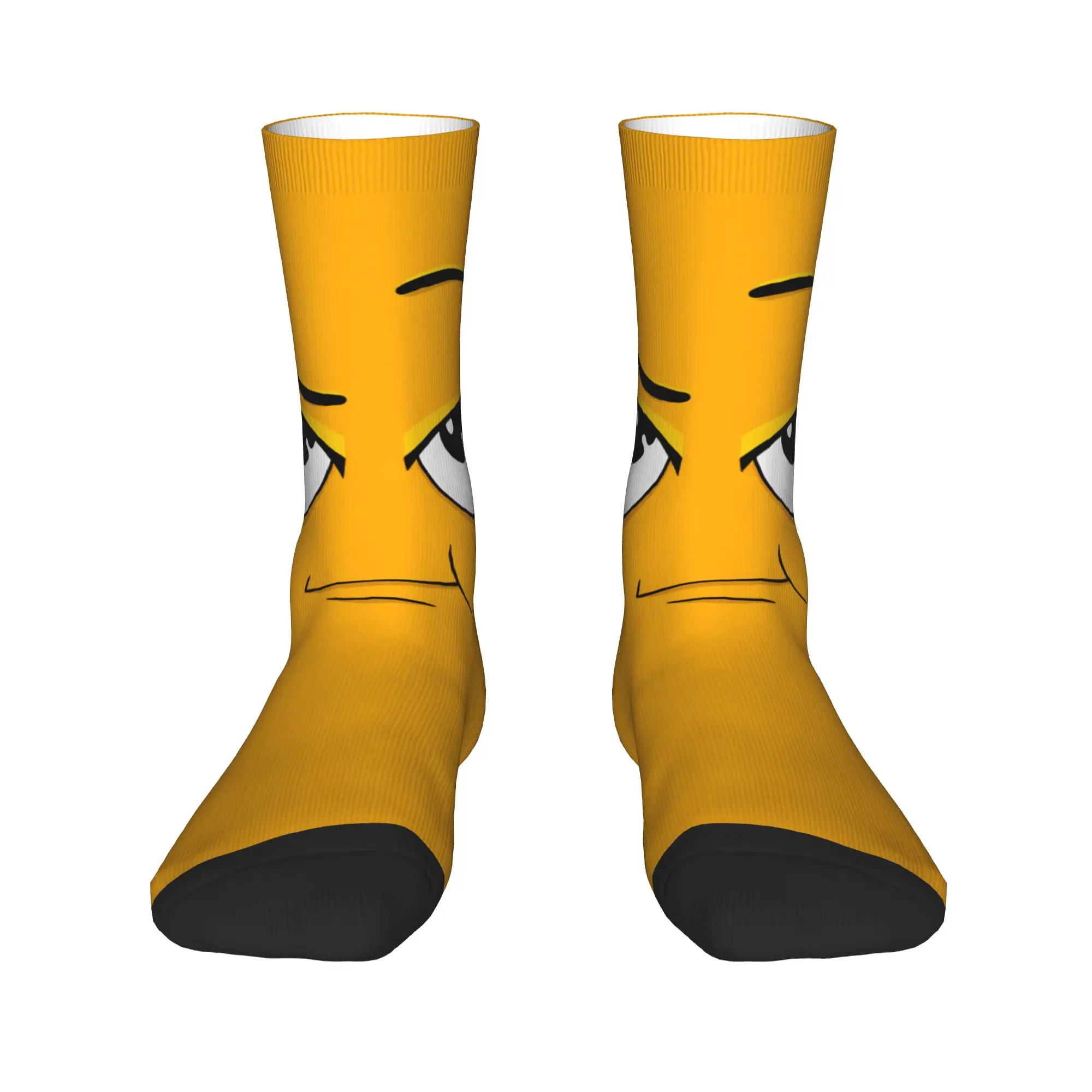 

Cartoon Face Meme With Eyes And Eyebrows Socks Casual Stockings Men's Quality Running Sports Socks Autumn Graphic Anti Socks