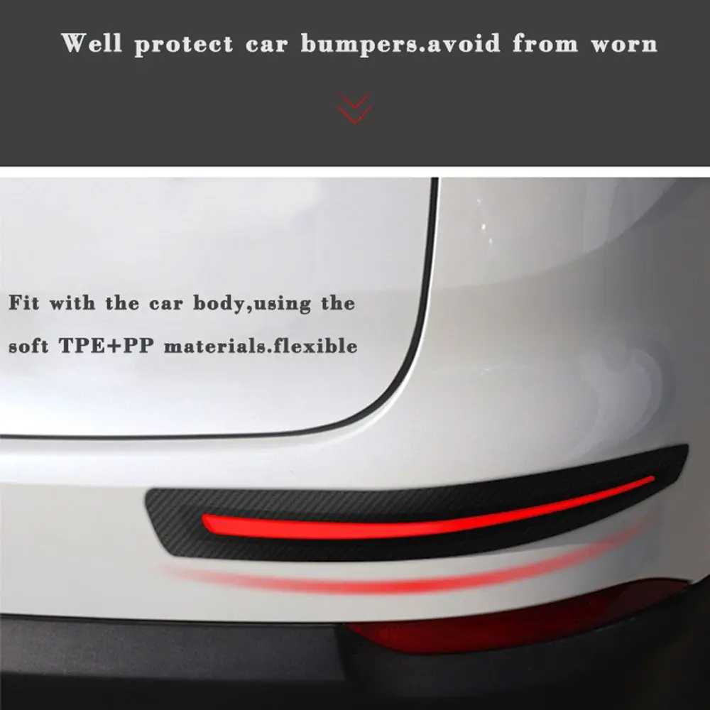 ألياف الكربون حماية السيارات الزخرفية صفر تعديل المضادة للخدش ملصقات الوفير حافة حشوات للزوايا شريط تزيين السيارة