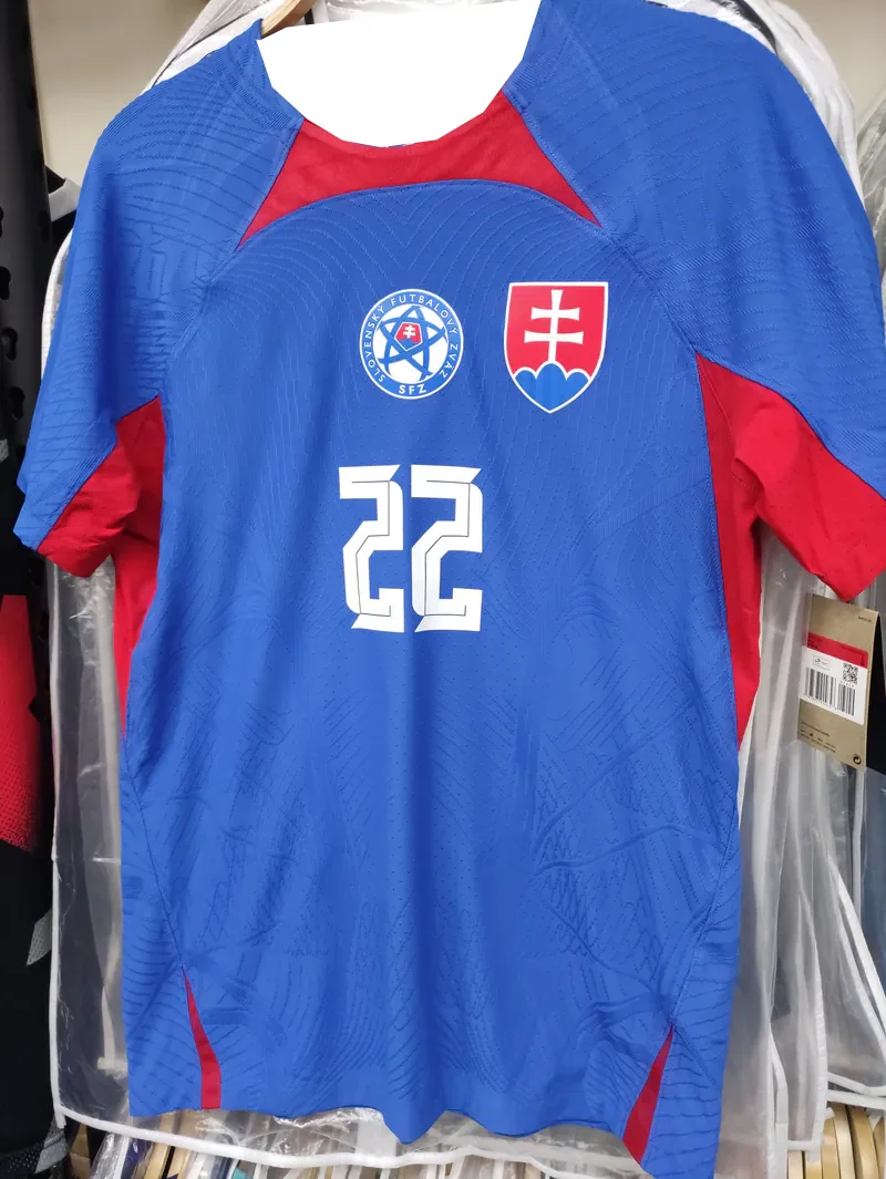 

2025 Summer Hot-selling New Slovak Jersey Outdoor Training Breathable Quick-drying Daily Casual Short-sleeved T-shirt Top