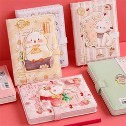 36k Notebook Cute Girl 112 Color Page with Magnetic Buckle Exquisite Hand Ledger Diary Student Stationery Notepad Creative gifts