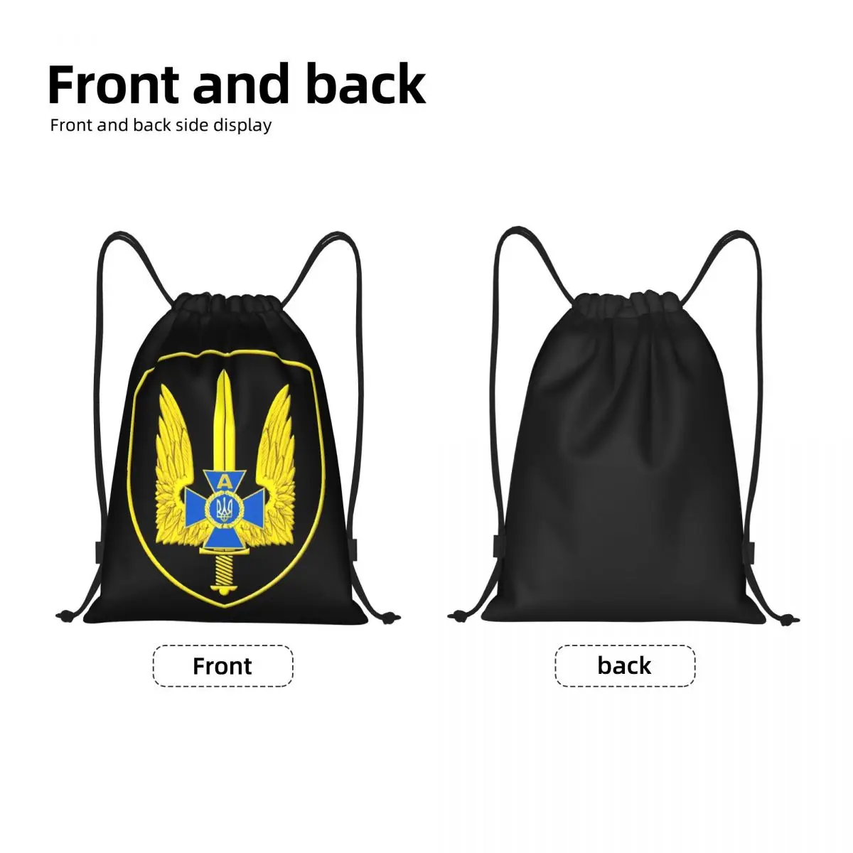 Ukraine Special Forces Drawstring Backpack Women Men Sport Gym Sackpack Portable Alpha Group Shopping Bag Sack