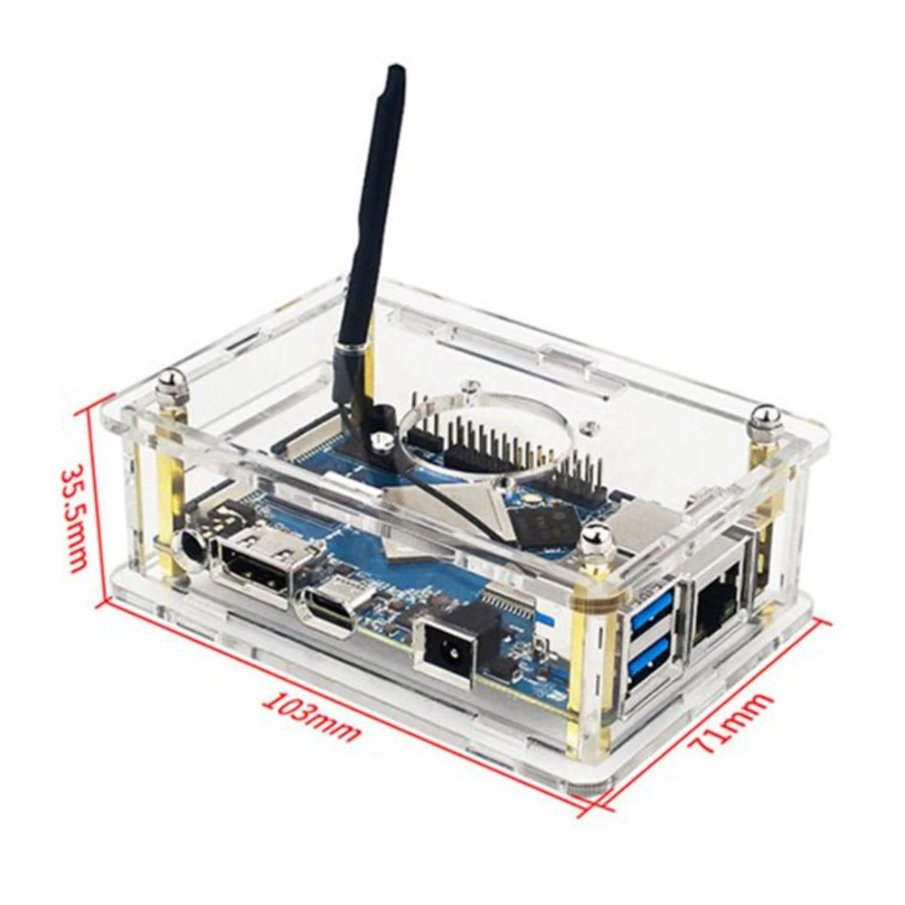 Para Orange Pi 4 LTS 4GB LPDDR4 16GB EMMC Rockchip RK3399 Wifi + BT5.0 Gigabit Ethernet Placa de desarrollo disipadores de calor