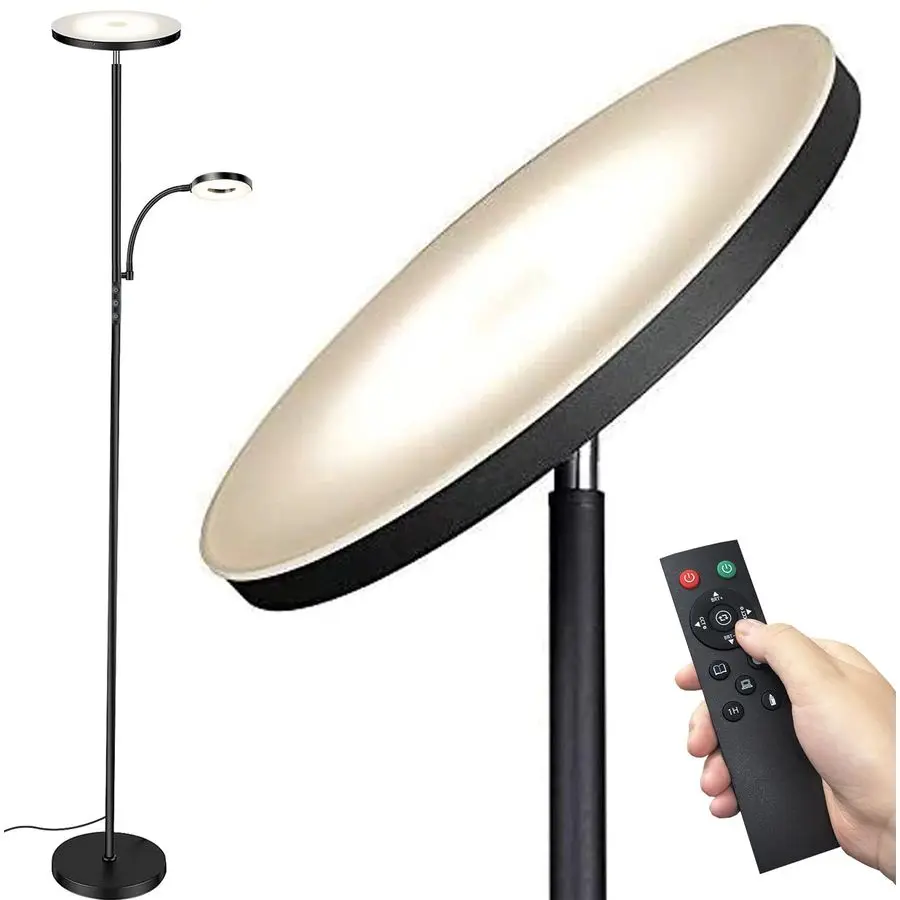

marctronic Floor Lamp, Upgraded 42W 4000LM Super Bright LED Floor Lamp for Living Room Bedroom, Dimmable Standing Reading Floor