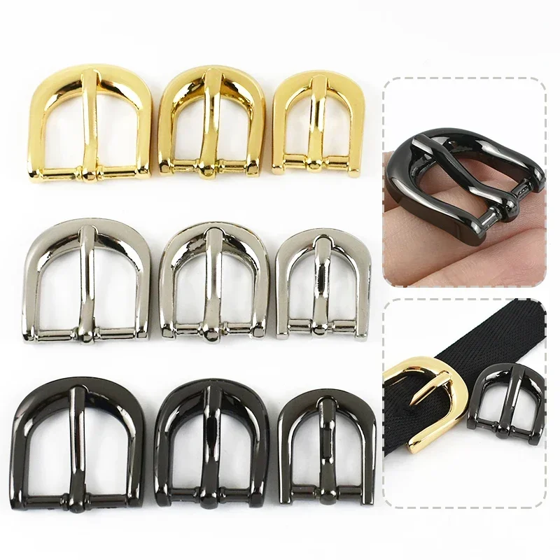 5/10Pcs 14/16/20mm Metal Belt Buckles Shoelace Adjust Pin Buckle Clothes Webbing Decoration Tri-Glide Slider Bag Strap Fasteners