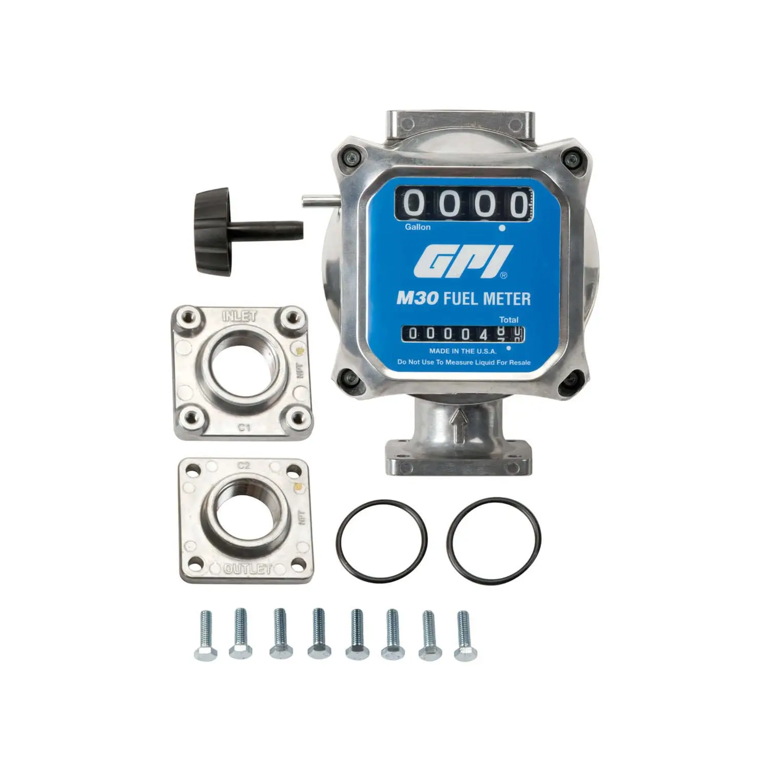 - Medidor de combustible mecánico modular M30 en galones, 5 a 30 Gpm, entrada/salida Npt de 1” ( 165100 -01)