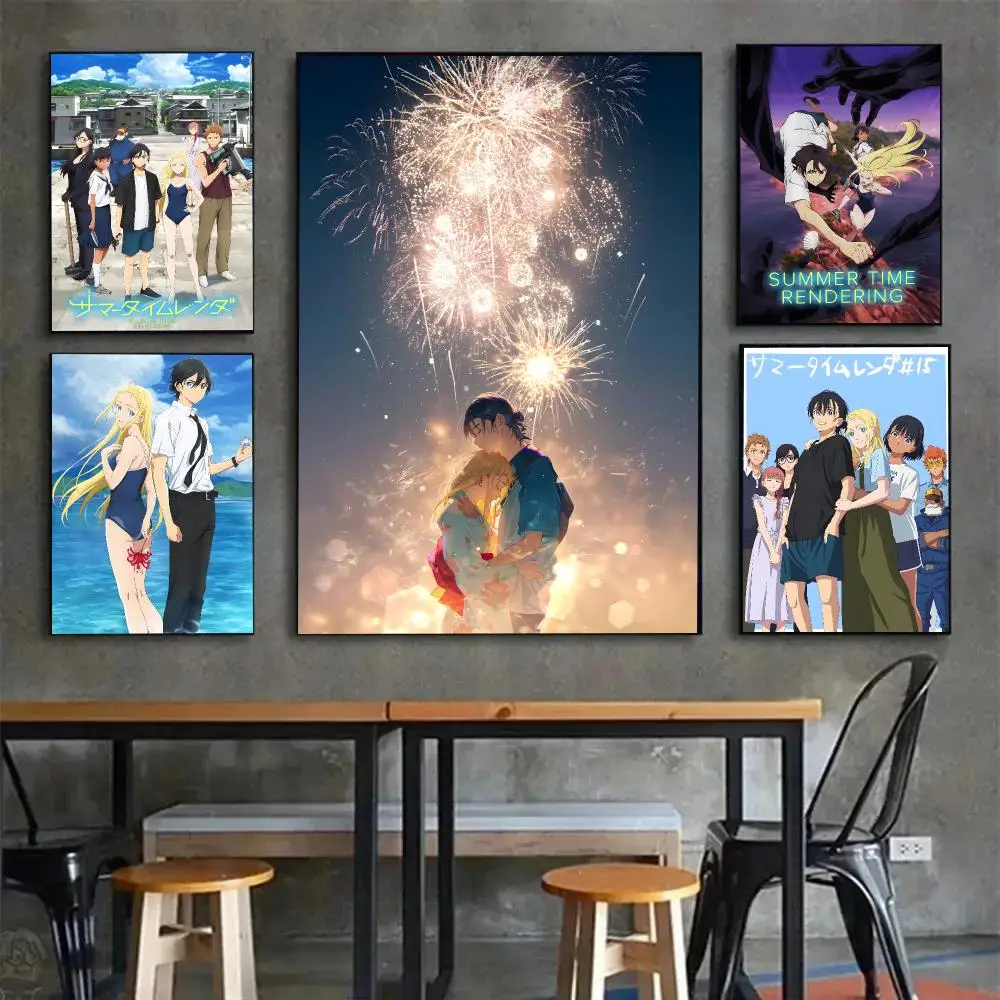 anime mystery S-Summer Time Rendering Poster Painting Wall Art Mural for Living Room Home Decor and Gifts