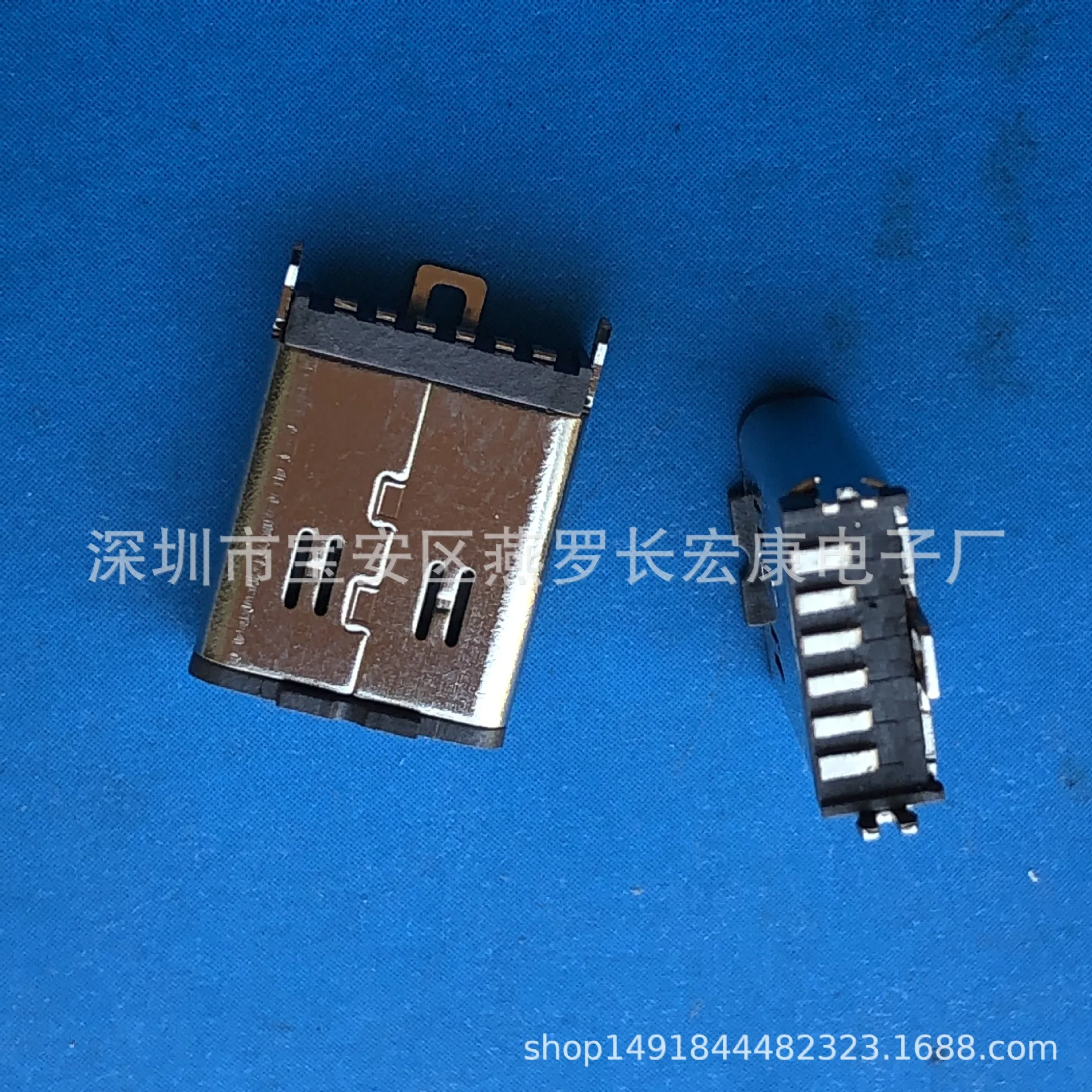 For USB3.1 TYPE-C/F Vertical 6PIN Socket Simple Version Fast Charging TypeC Female Socket 180 Degree Vertical Sticker