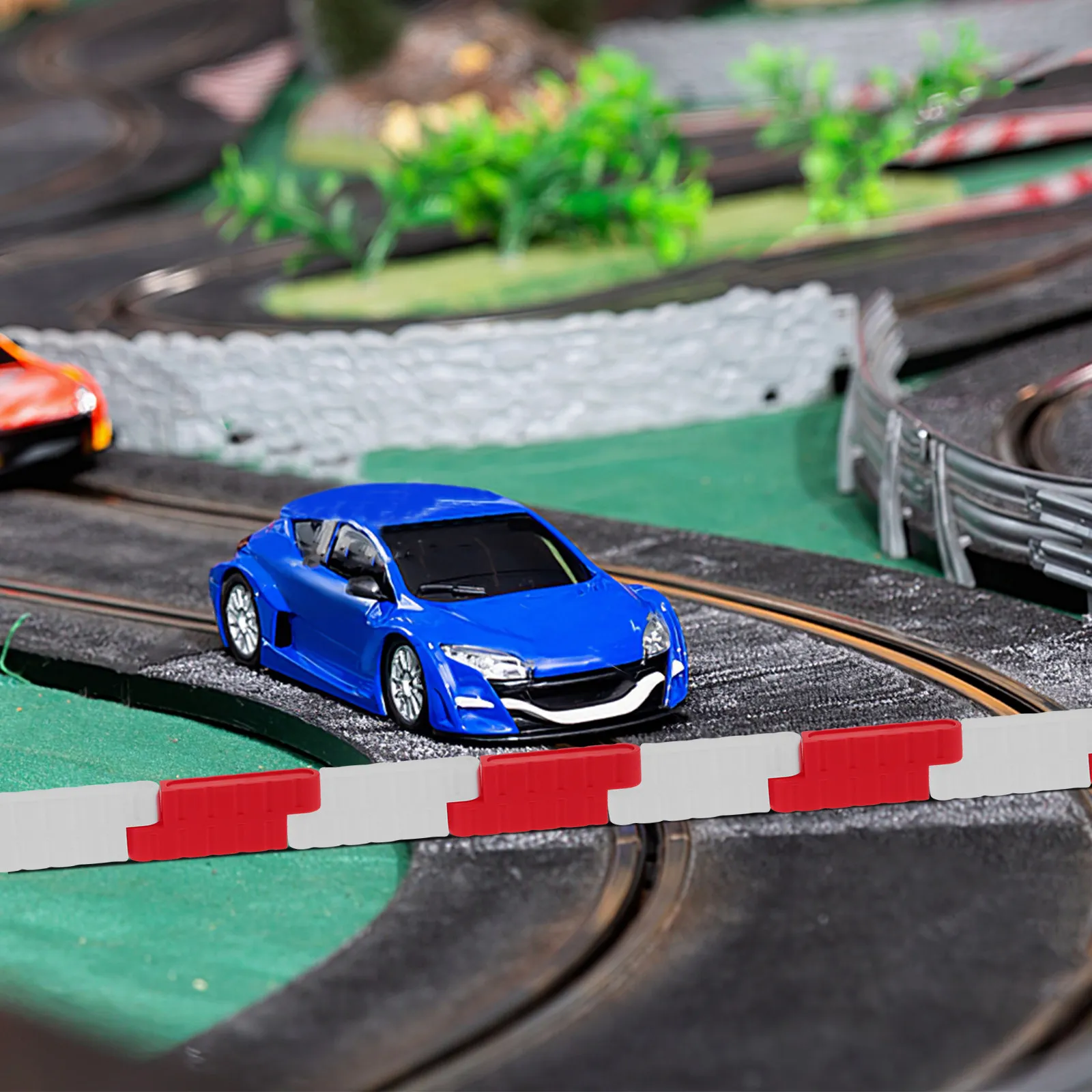 

16Pcs Rc Car Racing Track Barrier Set Mini Traffic Fence for Drift Race Simulation Road Block High Track