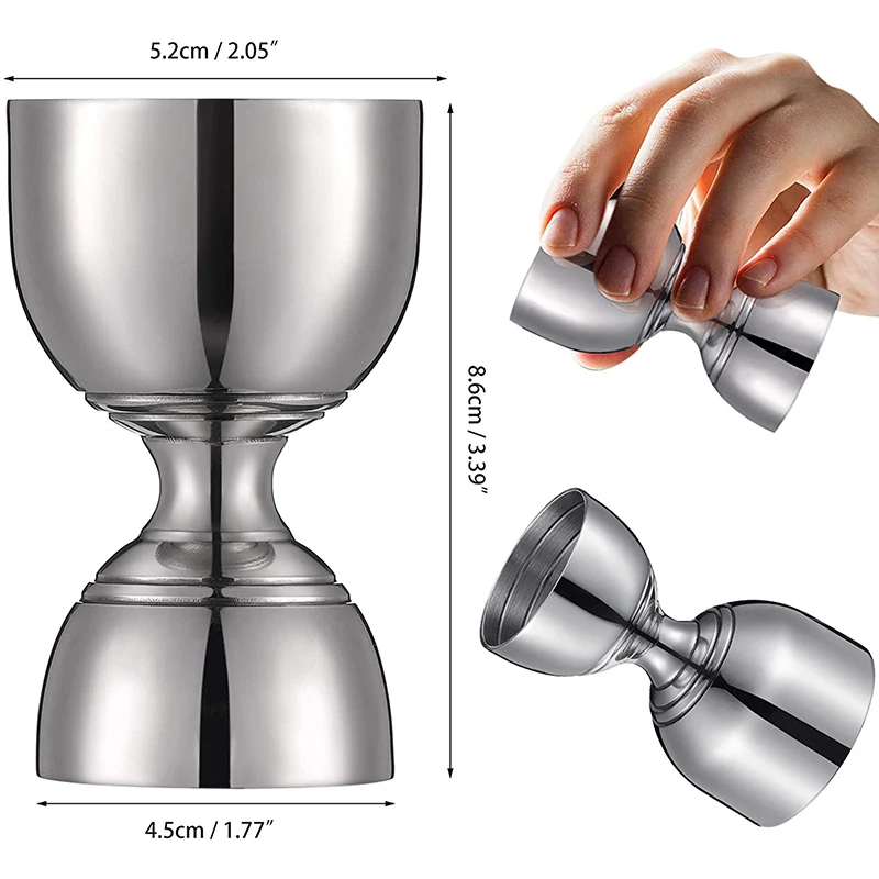 Cocktail Jigger 2Oz/1Oz, Stainless Steel Bell Jigger for Bartending, Double Cocktail Measuring Jigger, Cocktail Measuring Cup