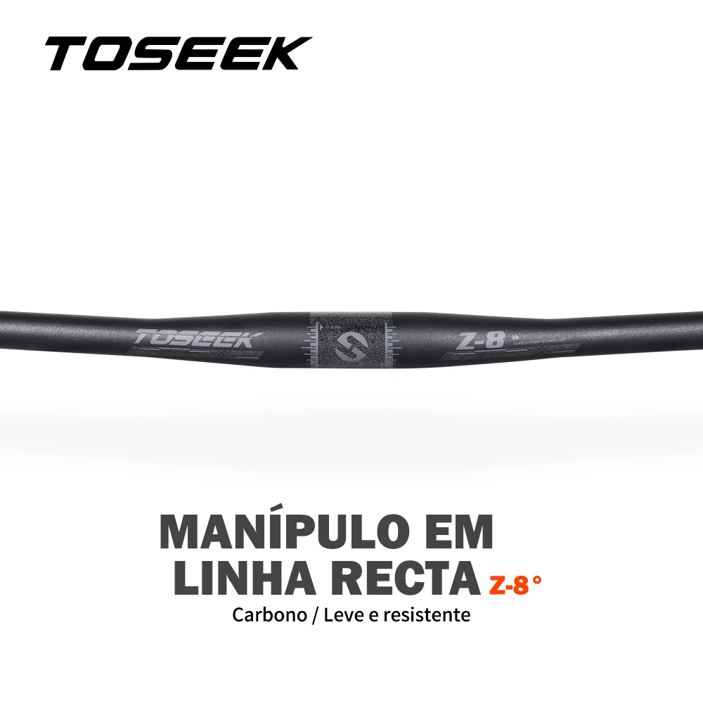 Toseek 8 graus mtb guiador de carbono guiador da bicicleta 31.8*600-720/740/760mm preto fosco guiador para acessórios da bicicleta