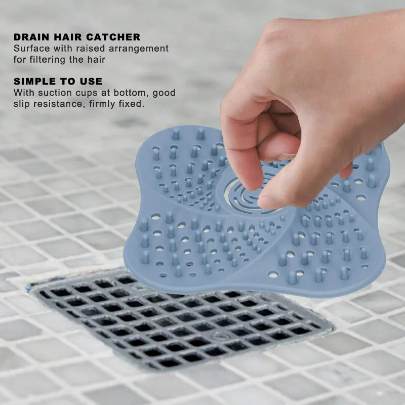 1pc Anti-blocking Hair Catcher Shower Strainer Bathroom Floor Drain Cover Sink Strainer Filter Kitchen Bathroom Accessories