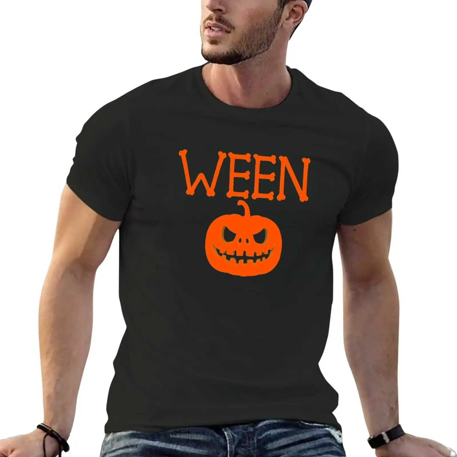 Classic Halloween Jack O Lantern T-Shirt summer tops summer clothes black t-shirts for men