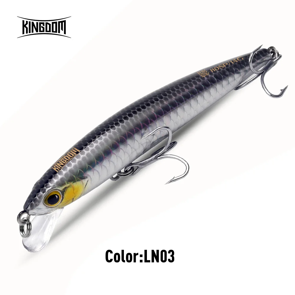 KINGDOM SP Shadow Angelköder 6,5 g 9 g 14 g 14,2 g Suspending Minnow Wobbler Kurbelköder Künstlicher Seebarsch Hecht Angelgerät