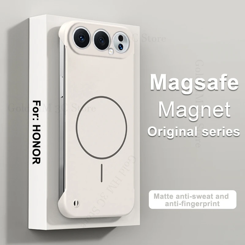

For Magsafe Magnetic Case For Honor 500 400 Pro Tough PC Matte Frameless Shockproof Case For Honor 300 Ultra 200 100 90 Pro Capa