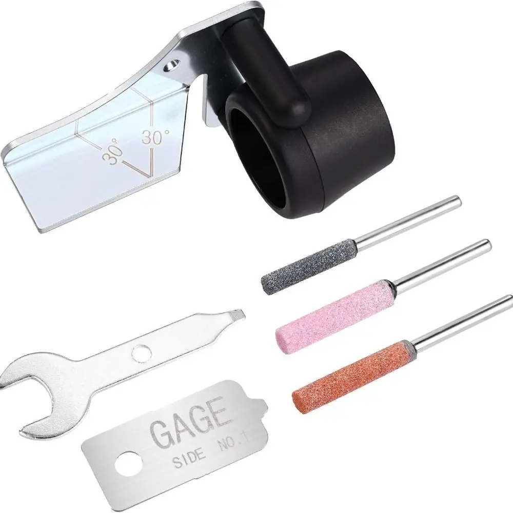 6pcs Metal Accessories Chainsaw Sharpening Kit Adjustable Sharpening Angle Chainsaw Sharpening Attachment Kit