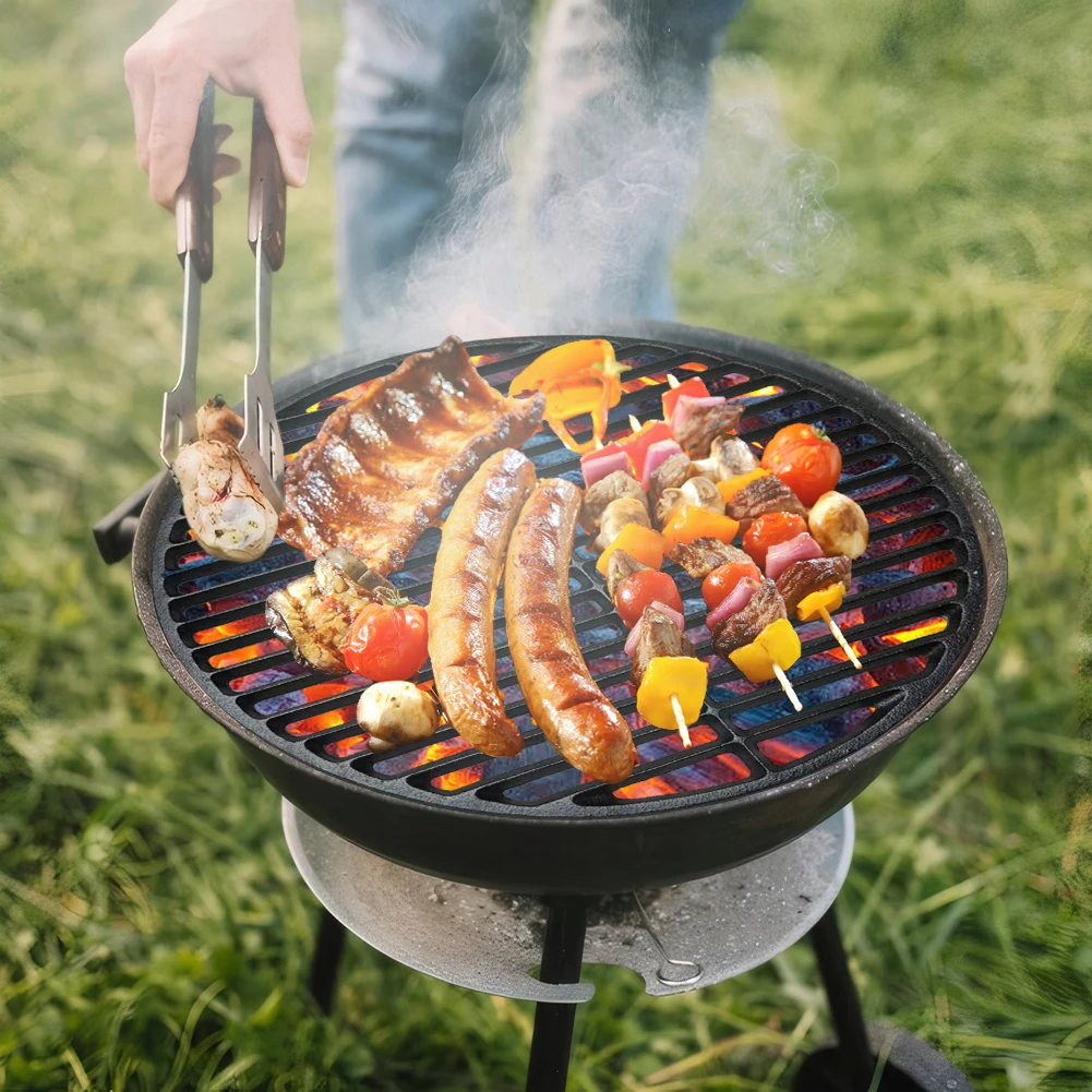 

14.6 Inch Cast Iron Cooking Grate Round Barbecue Grilling Grate Grill Net Charcoal Fire Grate for Cmping Travel