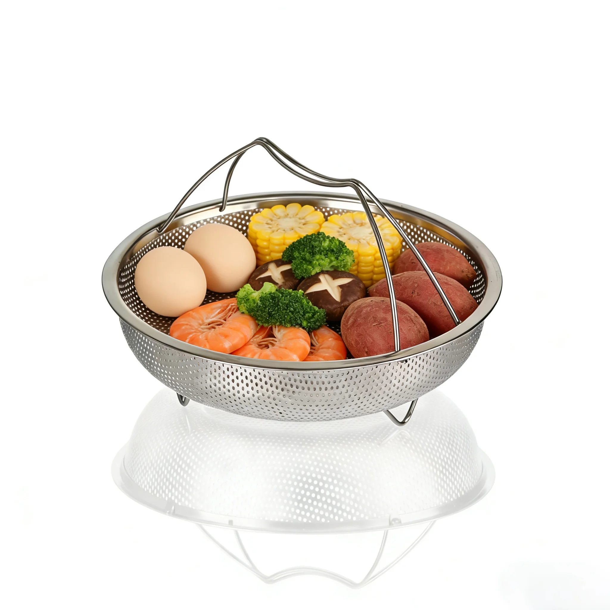 

TasteWay Многофункциональная пароварка из нержавеющей стали с ручкой Корзина для чистки фруктов и рисовых макарон для овощей на пару