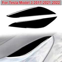 For Tesla Model 3 2017 2018 2019 2020 2021 2022 Car Headlight Eyebrows Eyelids Eye Lid Trim Sticker Cover Plastic Accessories