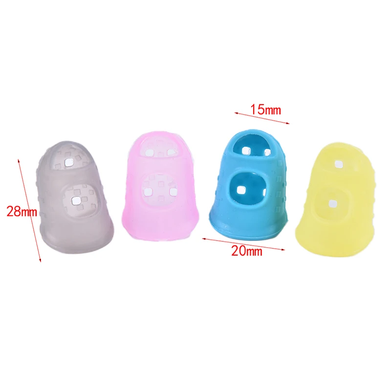 10pcs Silicone Guitar Thumb Finger Picks Protector Plectrum Fingertip thimble Finger Guard safety protect caps 4 Colors