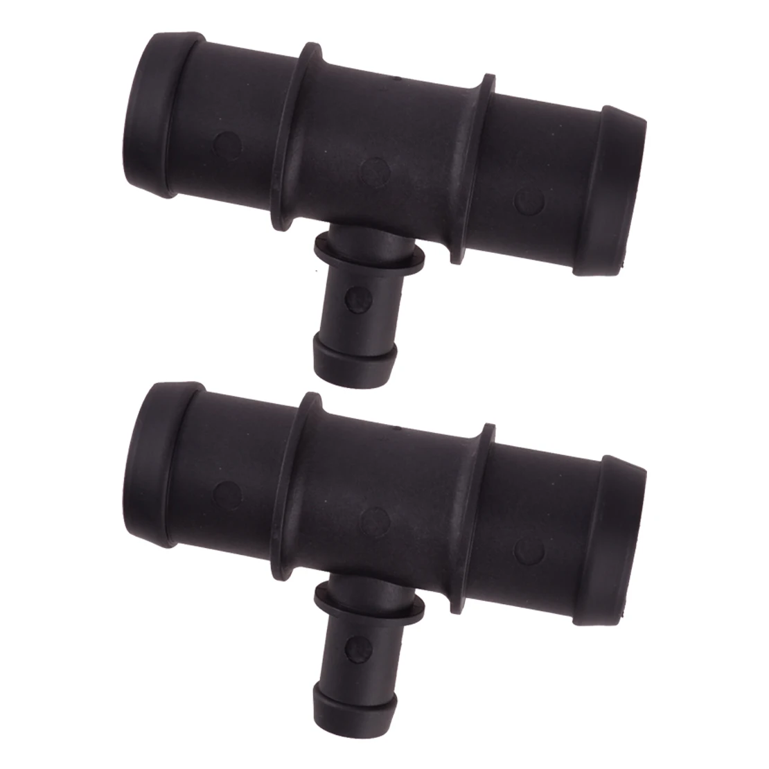 

2pcs 1-1/4" 5/4 5/8" 32mm 16mm Tee Heater Hose Fitting Connector Coolant Water Flange Black Accessories Fit for Universal