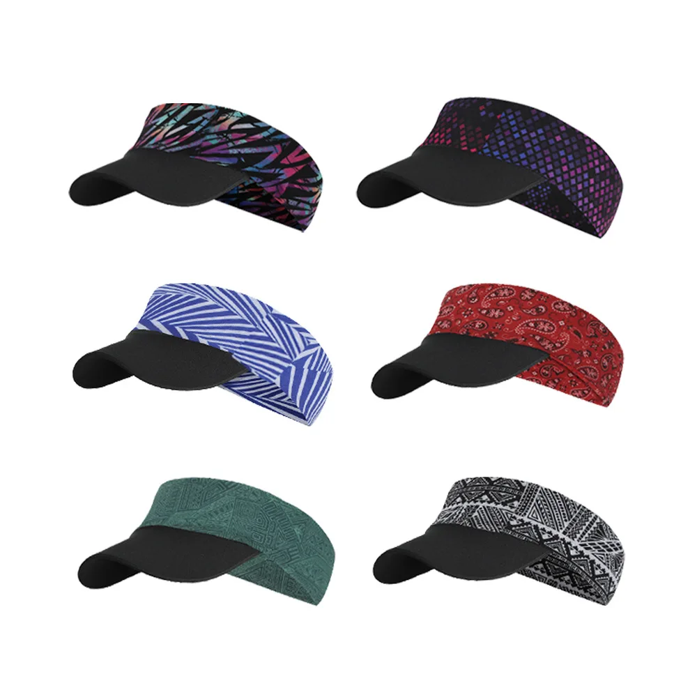 

Quick Dry Sweatband Sun Visor, UPF50+ UV Protection Empty Top Hat for Men Women, Running Tennis Hiking Cycling