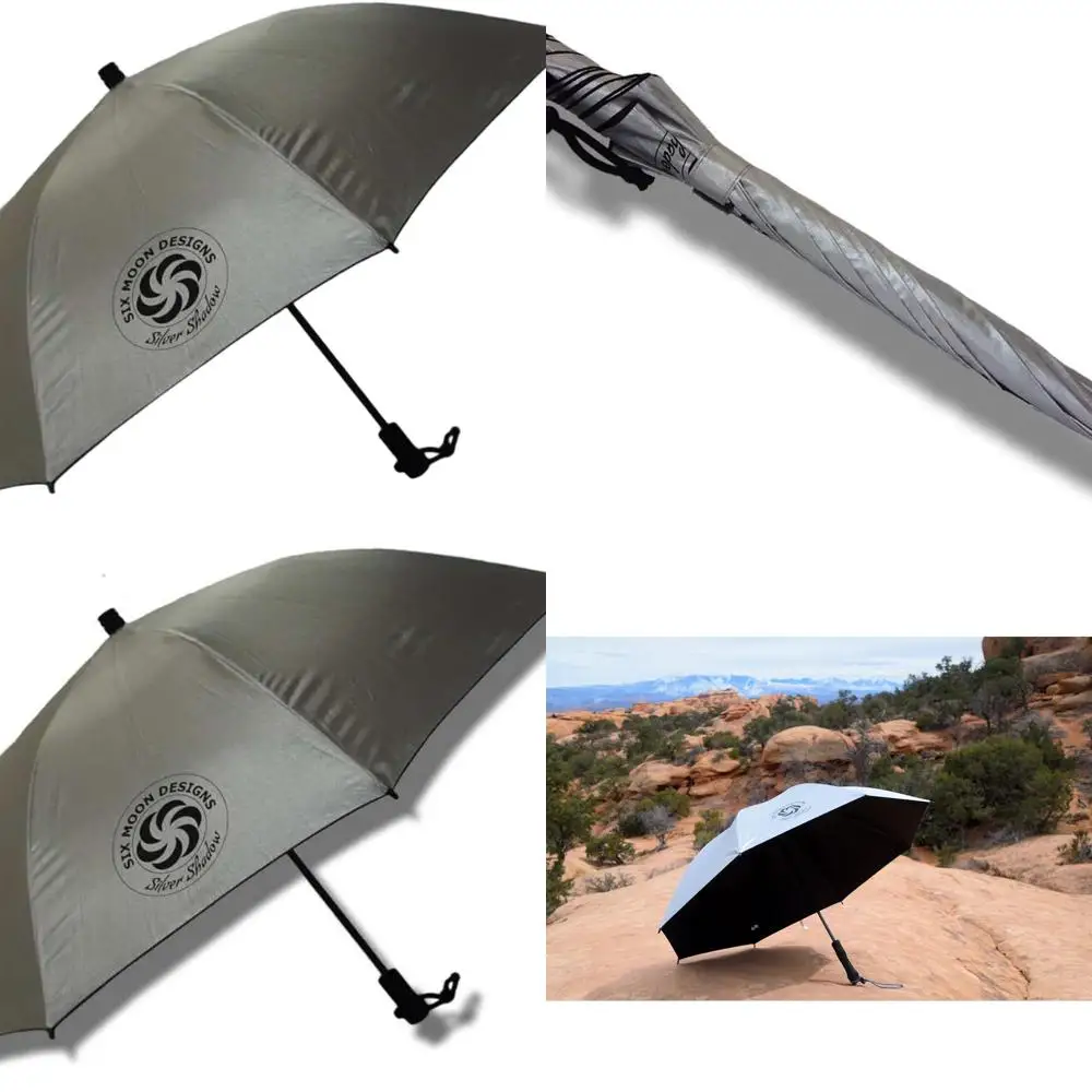 

Ultralight Silver Shadow Hiking Umbrella - 8.9 oz, 252g: Ideal for Sun and Rain Protection on Treks and Travels