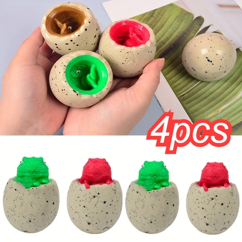 

4Pack Dinosaur Squishy Toys with Storage Eggs, Fun Squeeze & Pinch, Perfect for Office, Holidays, Gifts & Party Favors