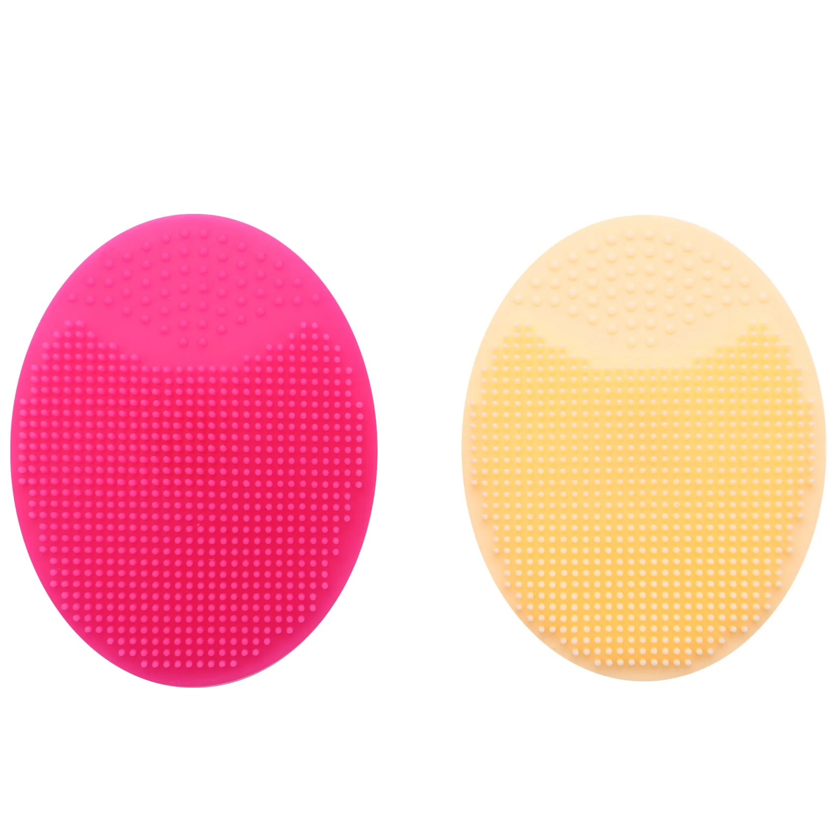 Spa Silicone Beauty Wash Pad, Limpeza da pele, Escova Esfoliante Facial, Ferramenta de Limpeza, 2Pcs