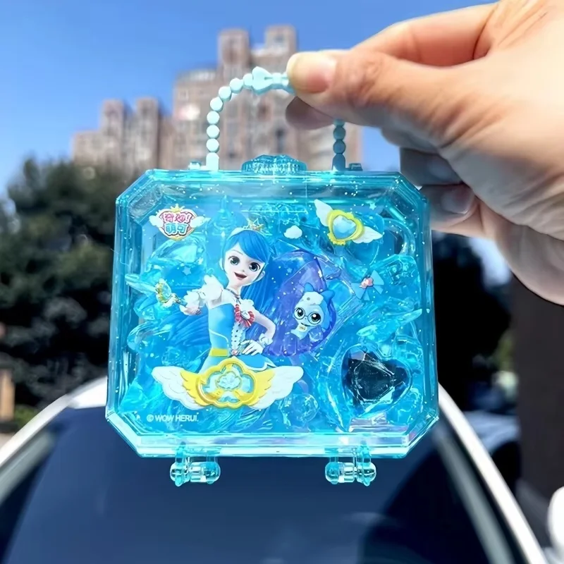 Hot Sale Catch Teenieping Anime Magic Handheld Gemstone Jewelry Box Cake Ornament Acrylic Playhouse Season 6 Toys Cute Girl Gift