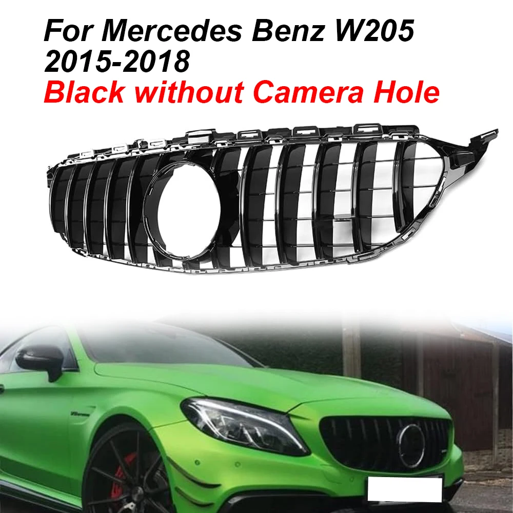 Grille Voor Mercedes Benz W205 C-Klasse C180 C200 C250 C300 C400 2015-2018 2019-2021 gt Stijl Auto Voorbumper Grill Hood