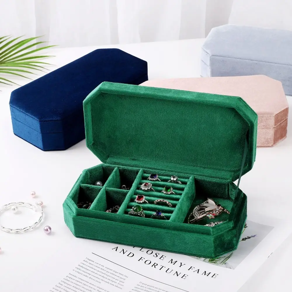 

Rings Necklace Jewelry Packing Bag Large Capacity Bracelet Earrings Jewelry Storage Case Organizer Square Jewelry Box Travel