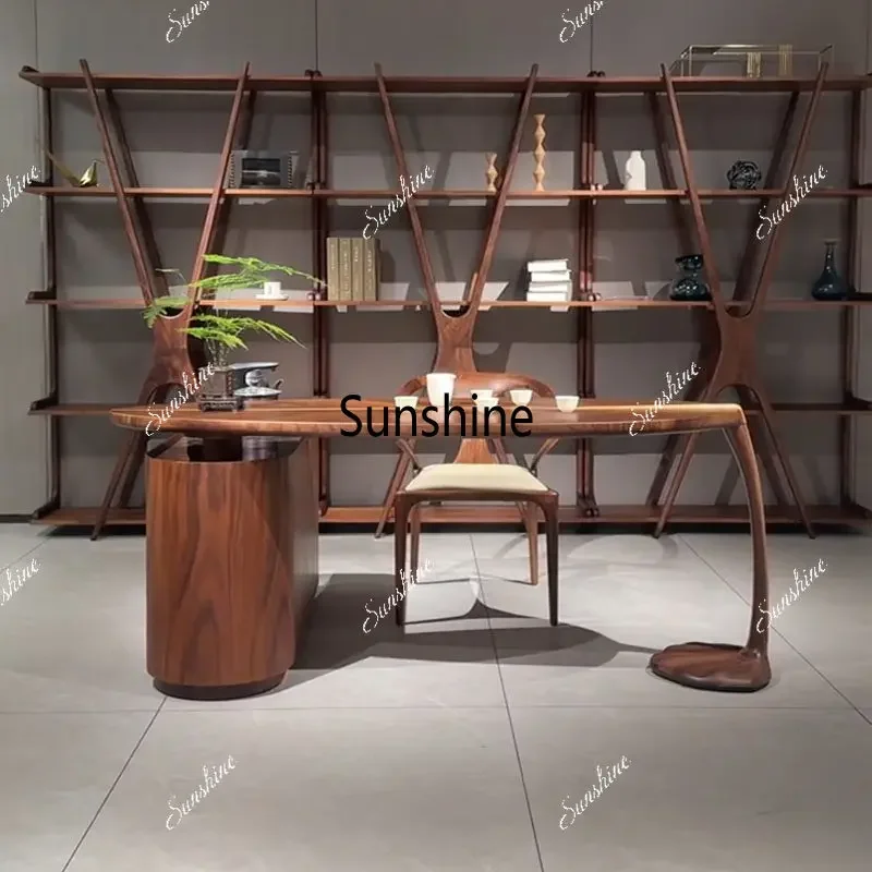 Combination solid wood tea modern simple light luxury leaf tea table FT