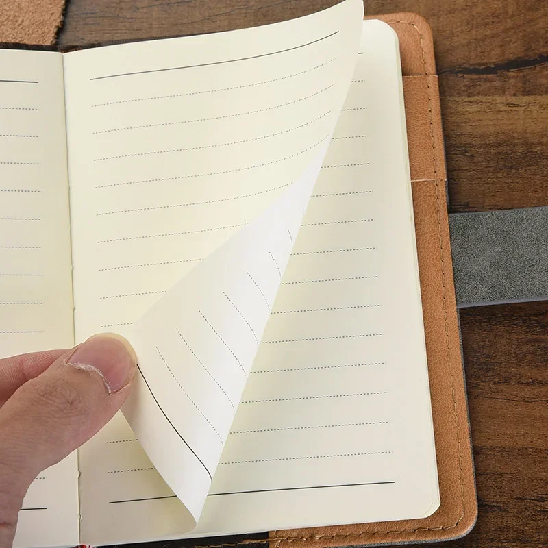 كتاب كلمة مرور A7 Retro قابل للقفل - 200/240 صفحة سميكة من جلد البولي يوريثان دفتر ملاحظات للطلاب #4