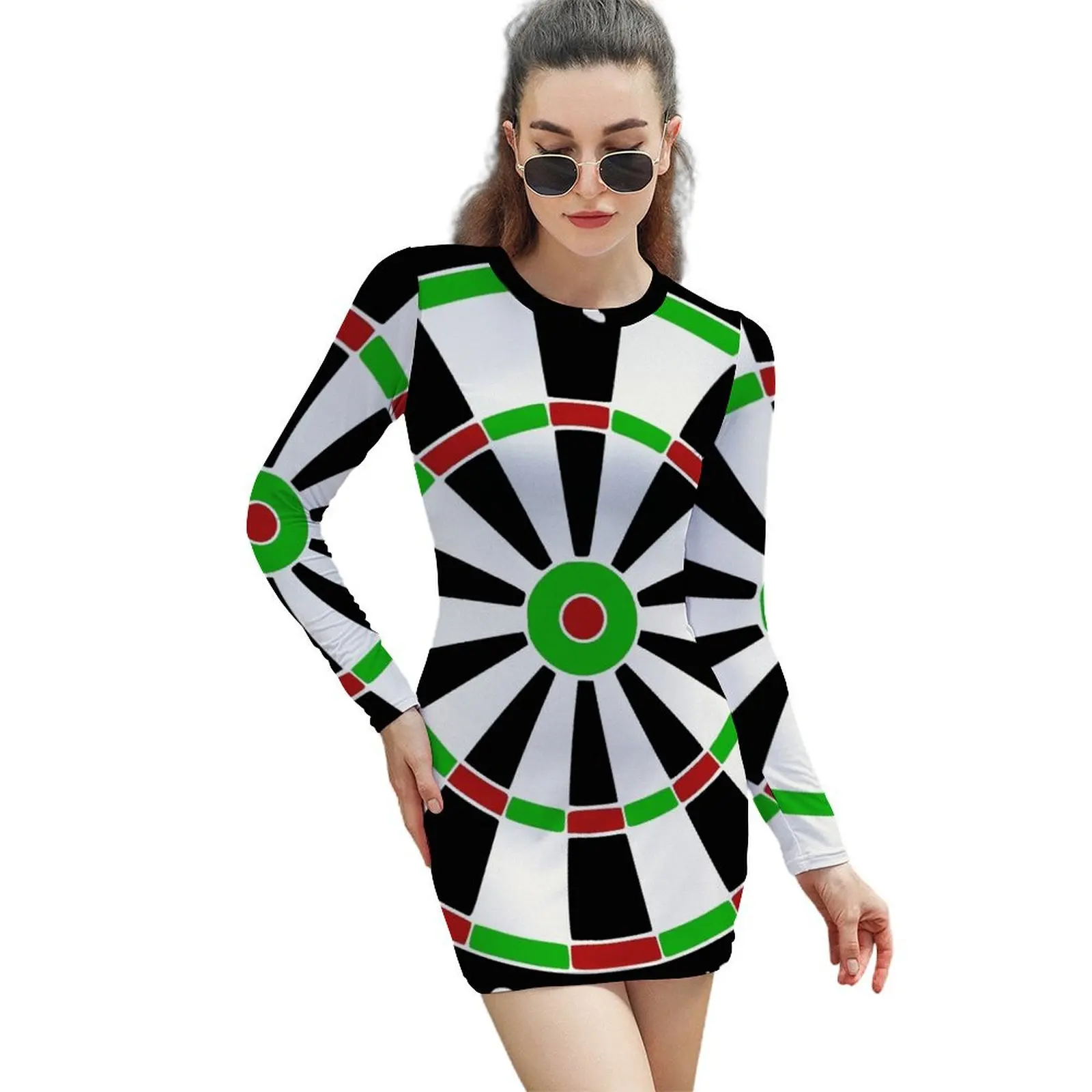 

Darts Darts Dartboard bull Long-Sleeved Sheath Dress Summer women's clothing cute dress luxury evening dress woman for wedding