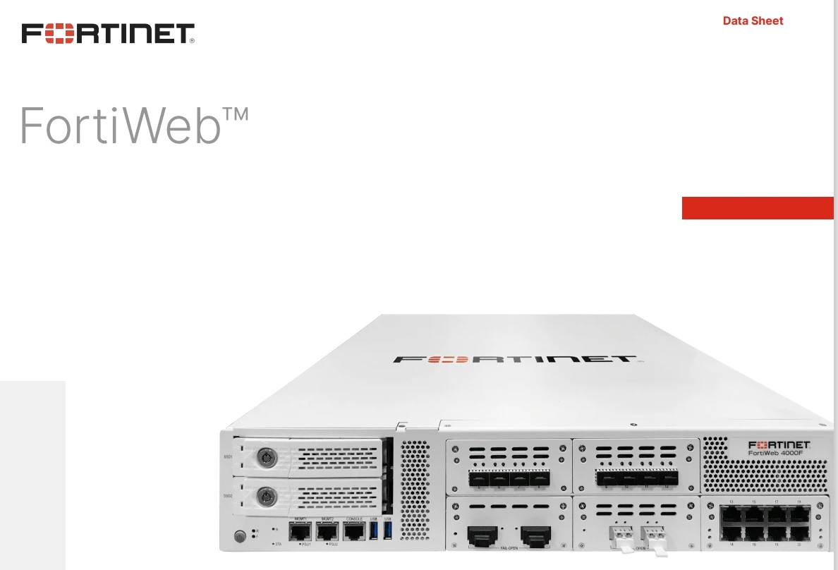 FortiWeb-600E 4 порта 10/100/1000 RJ45 с 1 парой байпаса FWB-600E FWB-600E-BDL-934-12 FC-10-W06HE-580-02-12