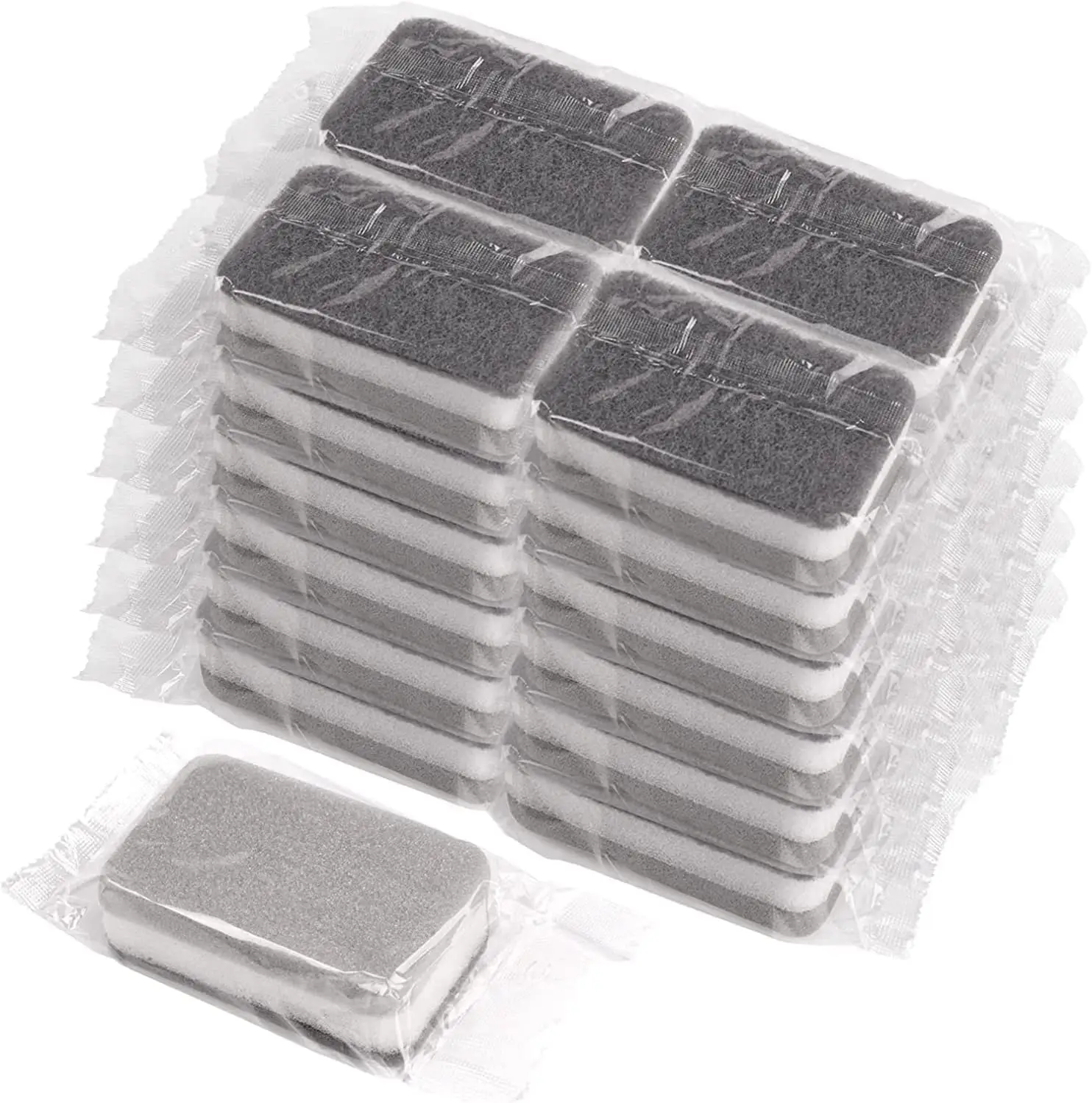 

Sponge Individually Wrapped, Kitchen Dishwashing Sponges Bulk, Non Scratch Dishes Scouring Pad, Odor