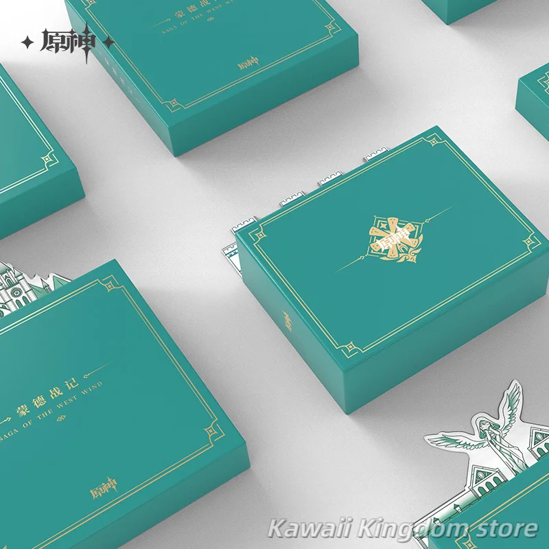 Presale Genshin Impact City of Winds and Idylls Mondstadt Barbatos OST هدية صندوق Venti CD قلادة شارة بروش مجموعة محدودة