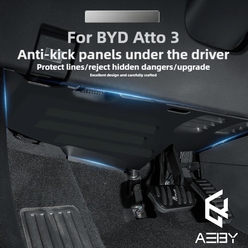 aeby-for-byd-atto-3-smart-driving-edition-2025-main-driver's-lower-baffle-wiring-harness-anti-kick-baffle-cover-kick-proof-cover