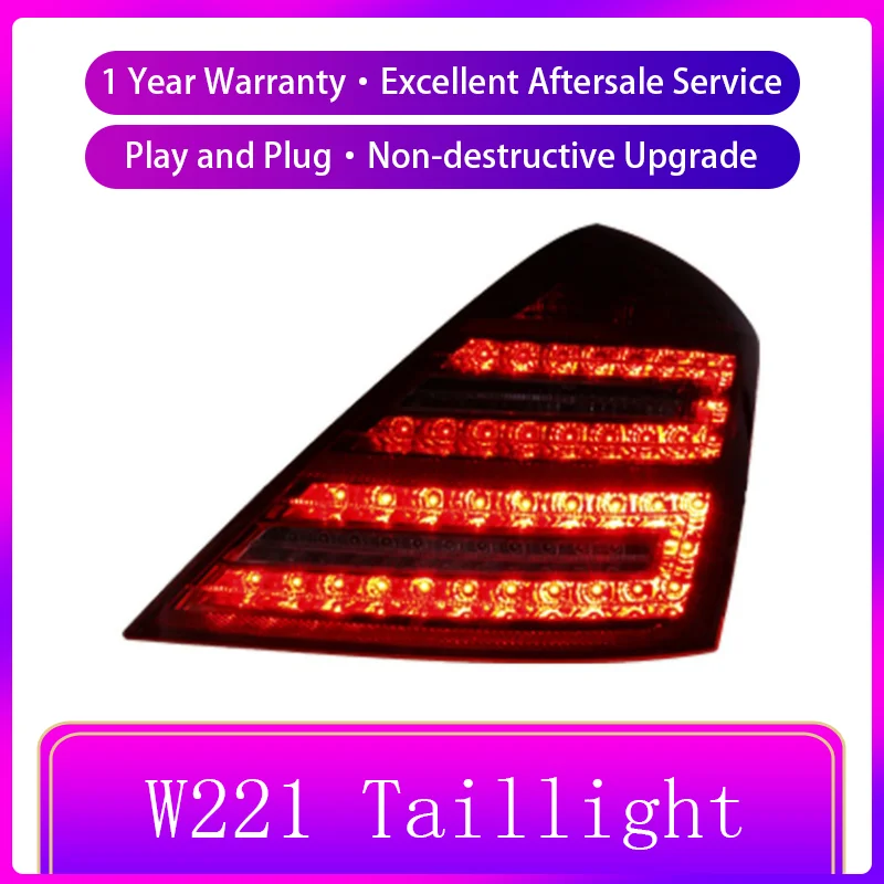 Car Taillight Styling FOR Benz W221 S300 S350 S400 2006-2008 Tail Light DRL Rear Lamp Upgrade LED Configure Auto Tool Accessory